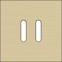Jednoduchý čelní panel, NIKO Rocker alu GOLD BRUSHED 227-56102