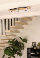 Stropní svítidlo BOYAL LED černá/dub 1X12W IP20 EGLO 901716