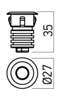XSKY REC. RND. SPOT 1W 350mA 2-4V DC 400