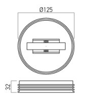TRACK N 3c CEILING ADAPTER WH