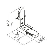 XNEO SURF. EXTERNAL ANGLE CONNECTOR 24V