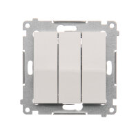 Trojité tlačítko 10AX, 250V~, bílé KONTAKT SIMON DP31.01/11