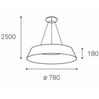 Svítidlo KATY 78 Z, W DIM TRIAC 80W 2CC3000K/4000K závěsné bílé LED2 3272851DT