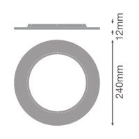 DOWNLIGHT COMFORT EXTENSION RING D240 WT LEDVANCE 4099854687631