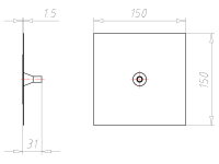 Manžeta vzduchotěsná pro kabely průměr 7,5-12 mm 150x150x30 mm KAISER 9059-46