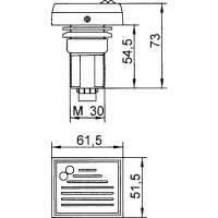 Pultová signalizace  BIP 84 48V, ACDC, IP30, 80 dB, M30, černá, 1 tón 33065