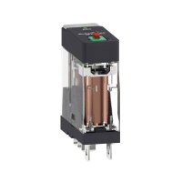 Schneider RXG12B7 Relé Zelio RXG,1 C/O,10 A,24V AC,testovací tlačítko a LED