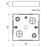 KRABICE LIŠTOVÁ, konfigurace HB, barva SUPERBÍLÁ/RAL9003 KOPOS LK 80/1_HB