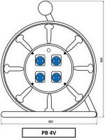 SEZ-CZ PB 4V/30m Prodlužovací přívod 4x230V s kabelem 30m