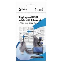HDMI kabel +ETHERNET A/M-D/M 1,5M Emos SD1201