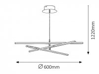 Meredith LED 18W IP20 chrom RABALUX 2480