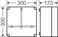 Elektroměrová skříň Mi, 300x300x170mm, montážní hl. 146mm IP65 HENSEL MI 2200