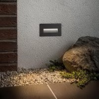 Outdoor 230V Wand EBL Long 2W IP44 3000K 103x58 Aluminium Paulmann 94383