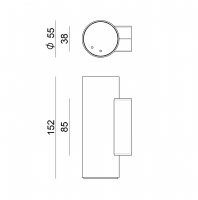 9393 - BIRBA GU10 APPL.MONO OTTONE LUCID