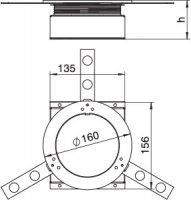 OBO 7408554 Podlahová krabice s vývodem UDL1-120 70 90SL