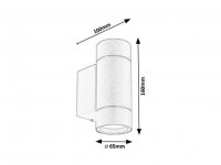 Rabalux 8121 Phoenix GU10 2X MAX 10W IP54