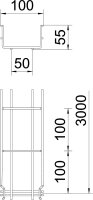 OBO GRM 55 100 A4 Mřížový žlab GRM 55x100x3000 Ušlechtilá ocel