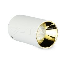 GU 10 Fitting Round White + Gold , VT-88