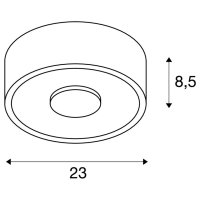 OCCULDAS 23, stropní svítidlo, LED, 3000K, kulaté, bílé, 25 W    SLV 117321