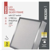LED PANEL PŘISAZENÝ ČTVEREC 21W 1900LM IP20 NAST.CCT S TRI EMOS ZM6243T