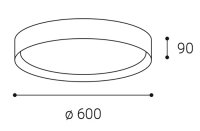 LED2 1272153D MILA 60, B DALI/PUSH DIM 60W 2CCT 3000K/4000K