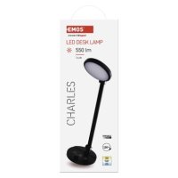 LED stolní lampa CHARLES, černá EMOS Z7628B