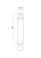 Sloupkové svítidlo PALACE ST H80 LED 20W IP54 DG 4000K REDO 90162