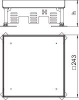 OBO RKN2 9 VMSL1N 16 Čtvercová kazeta SL slepá 243x243mm Nerez ocel