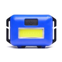 LED čelová svítilna, 3W COB, modrá SOLIGHT WH26