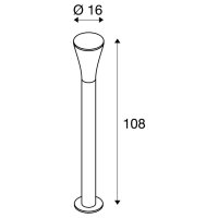 ALPA CONE 100 stojanova kamena sediva 230V E27 24W IP55 SLV 228925