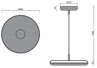 Závěsné svítidlo ZETA ST1 PF 31W IP40 3K ON/OFF PMMA zelená OSMONT ZET60080
