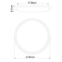Stropní svítidlo ALEY bílá LED 18W 230V 130-1300lm 2700-6500K GLOBO 48419-18