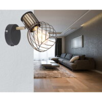 Nástěnné svítidlo ARGUSTO černá 1xE27, max. 40W 230V GLOBO 54013-1