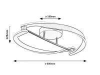 ADALIND černá/ zlatá LED 40W IP20