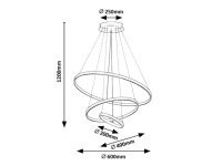 Závěsné svítidlo BELIZA zlatá LED 90W IP20 RABALUX 72349