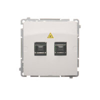 Světlovodná/optická zásuvka dvojitá SC/APC bílá KONTAKT SIMON BMGS2.01/11