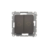 Žaluziové tlačítko 1+1 10A 250V, hnědá matná metalizované DZP1.01/46