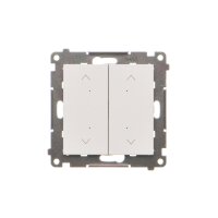 Spínač žaluziový 2 násobný (přístroj s krytem), elektronický světle šedá matná