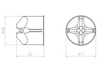 Krabice vzduchotěsná bezhalogen hl. 65mm, do dutých stěn KAISER 9066-77