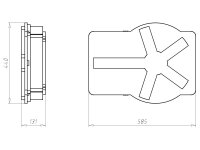 Montážní kryt KompaX 1, 585x440x131 mm, do betonu KAISER 1293-15