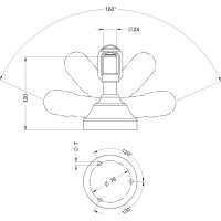 Držák s adaptérem SPINOTTO OSC černěný pozink, flexibilní základna SIRENA 83038
