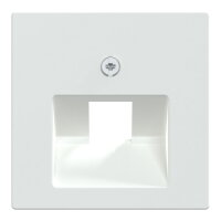 Centrální deska, Merten System M, RJ45, jednoduchá, active white, lesklý plast