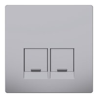 Centrální deska, Merten System D, RJ45, stainless steel, plast MEG4572-6036