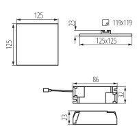 LED svítidlo AREL LED DL 10W-WW 29587 Kanlux