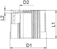 OBO 129 TB M25 Trubková koncovka dělitelná M25 světle šedá Polyetylén PE