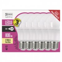 LED žárovka Classic A60/E27/8,5 W (60 W)/806 lm/teplá bílá EMOS ZQ5140.6