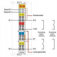 2kanálový binární vstup DC 110V světle šedá WAGO 750-427