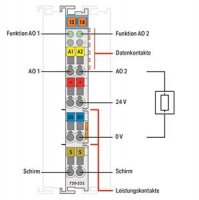 2kanálový analogový výstup 0-20 mA světle šedá WAGO 750-552