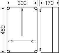 Elektroměrová skříň Mi, 300x450x170mm, montážní hl. 146mm IP65 HENSEL MI 2300