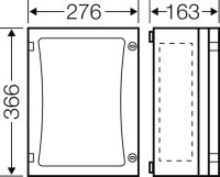 Prázdná skříň ENYSTAR, 216x306x136mm, průhledné dveře HENSEL FP 0211